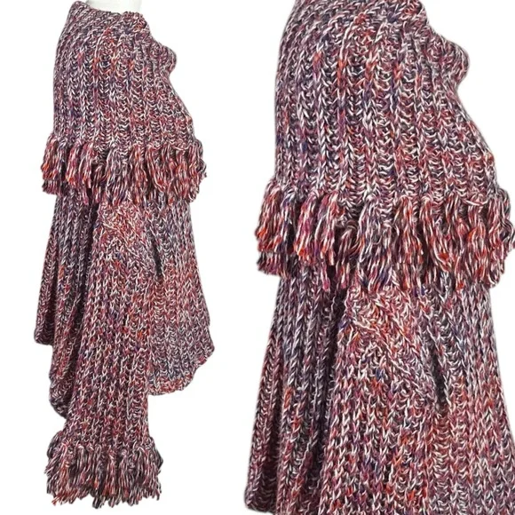 Free People FP One Kinsley Fringe Cowlneck Sweater Size Small NEW